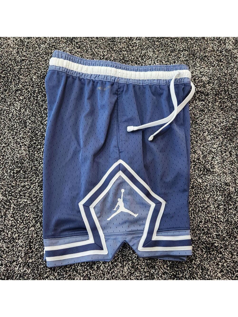Jordan Nike Diamond Dri-FIT Basketball Shorts Navy Blue Men's Medium Athleisure